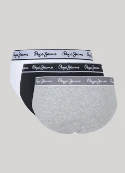 Men Pepe Jeans 3Pack Elastic Cotton Briefs