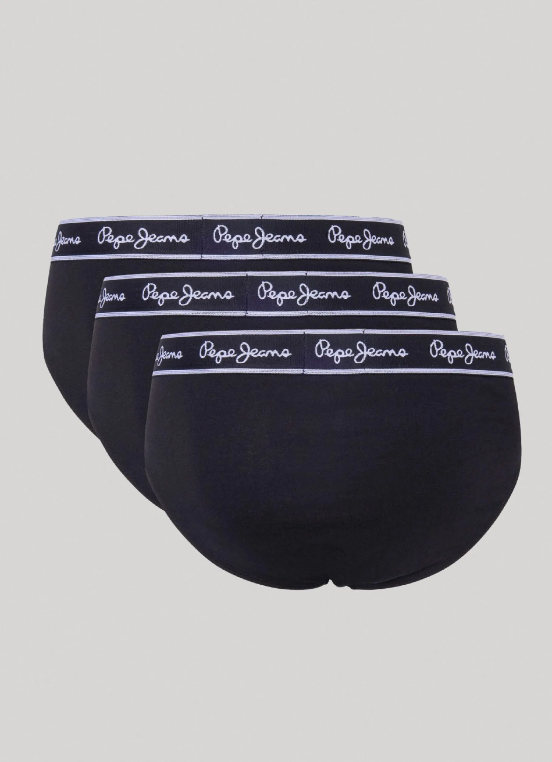 Men Pepe Jeans 3Pack Elastic Cotton Briefs