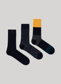 Men Pepe Jeans 3-Pack Mixed Crew Socks