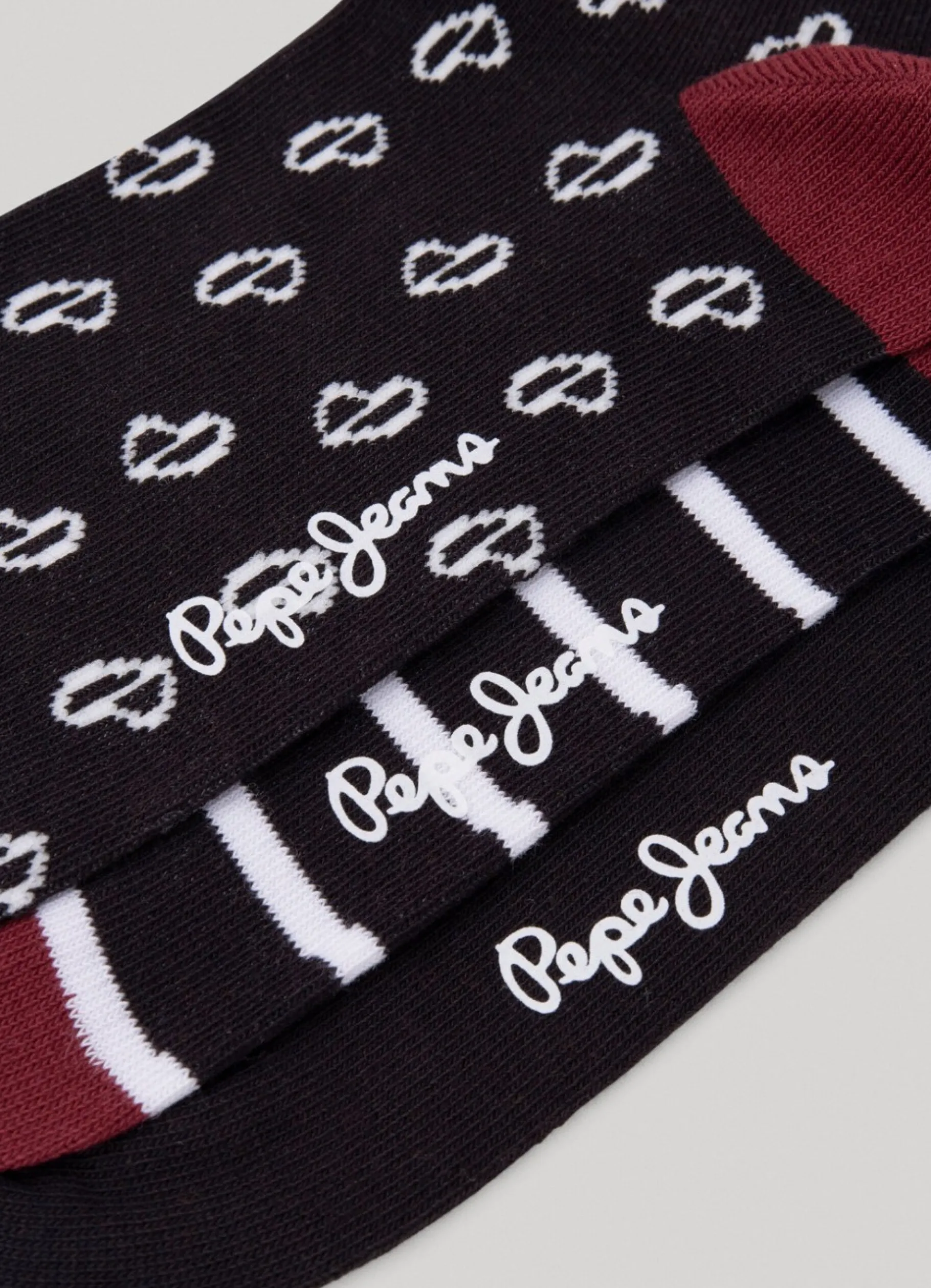Women Pepe Jeans 3-Pack Mixed Crew Socks