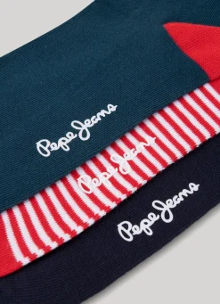 Women Pepe Jeans 3-Pack Mixed Crew Socks