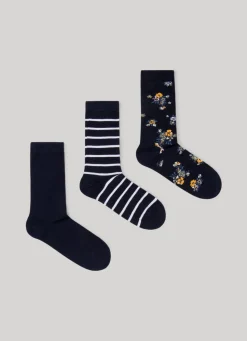 Women Pepe Jeans 3-Pack Mixed Crew Socks