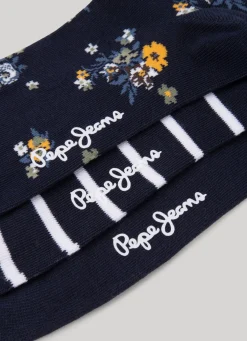 Women Pepe Jeans 3-Pack Mixed Crew Socks