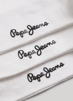 Women Pepe Jeans 3-Pack Ribbed Crew Socks