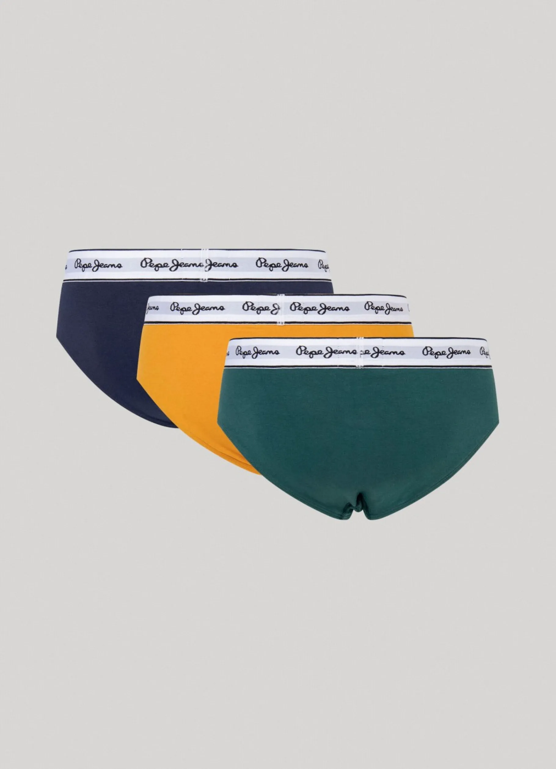 Men Pepe Jeans 3-Pack Solid Colour Briefs