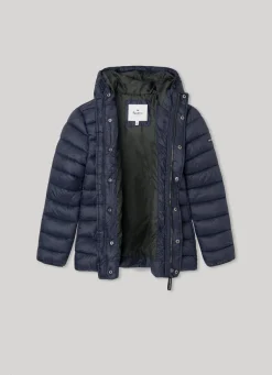 Boy Pepe Jeans Padded Down Jacket With Hood