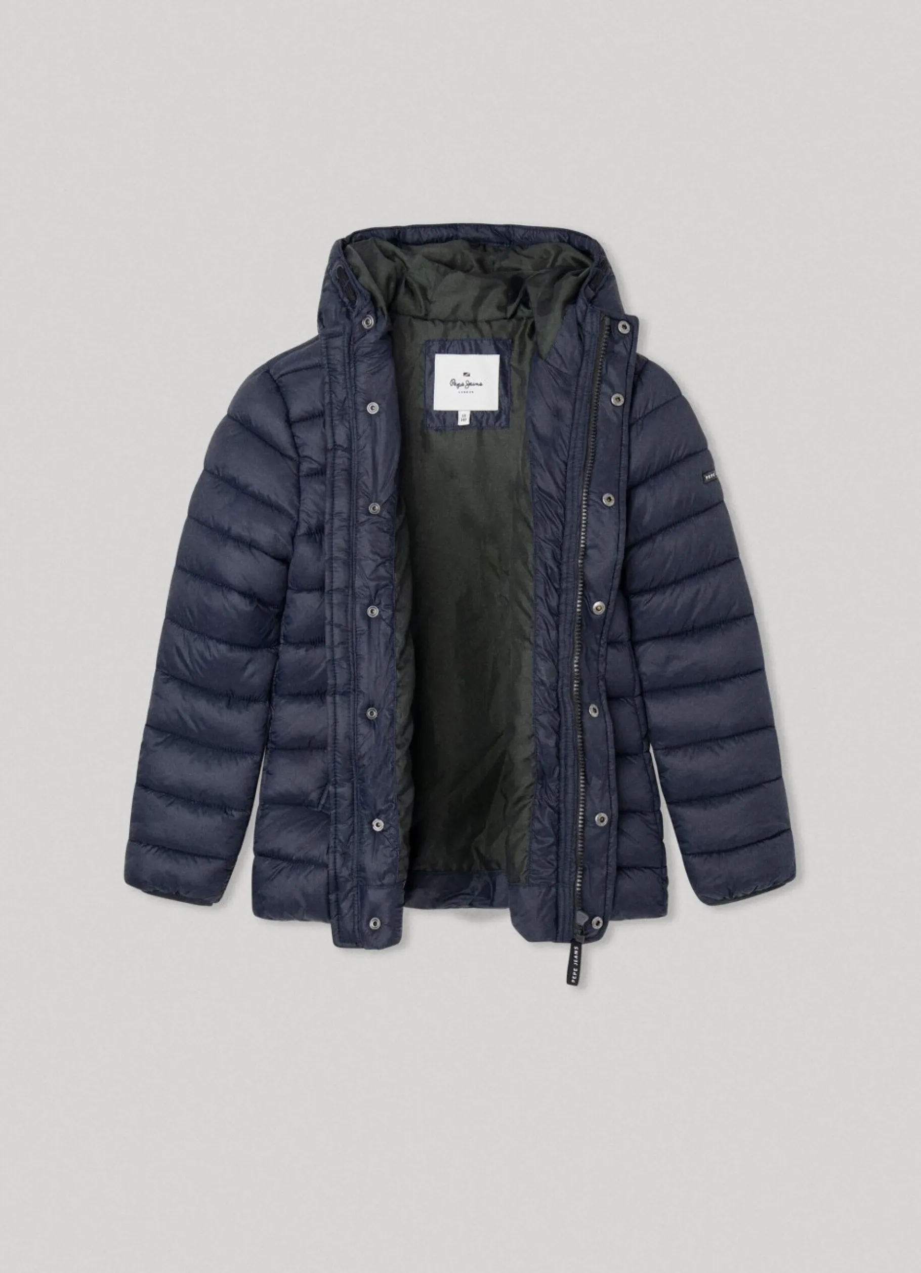 Boy Pepe Jeans Padded Down Jacket With Hood