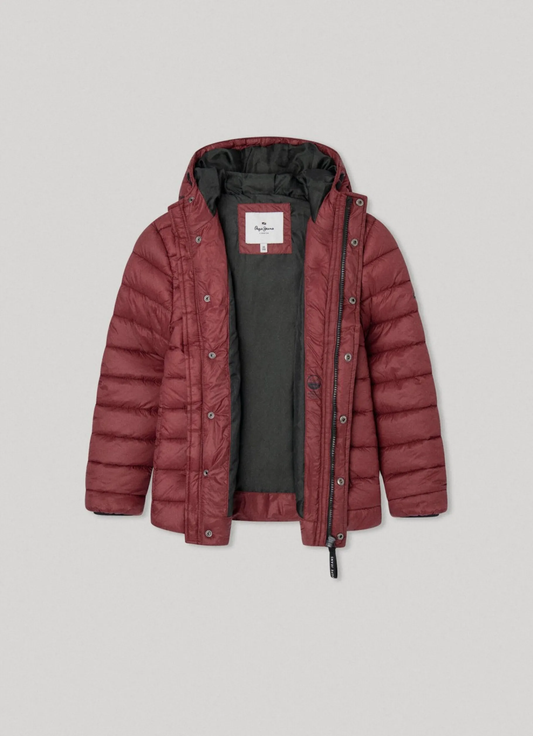 Boy Pepe Jeans Padded Down Jacket With Hood