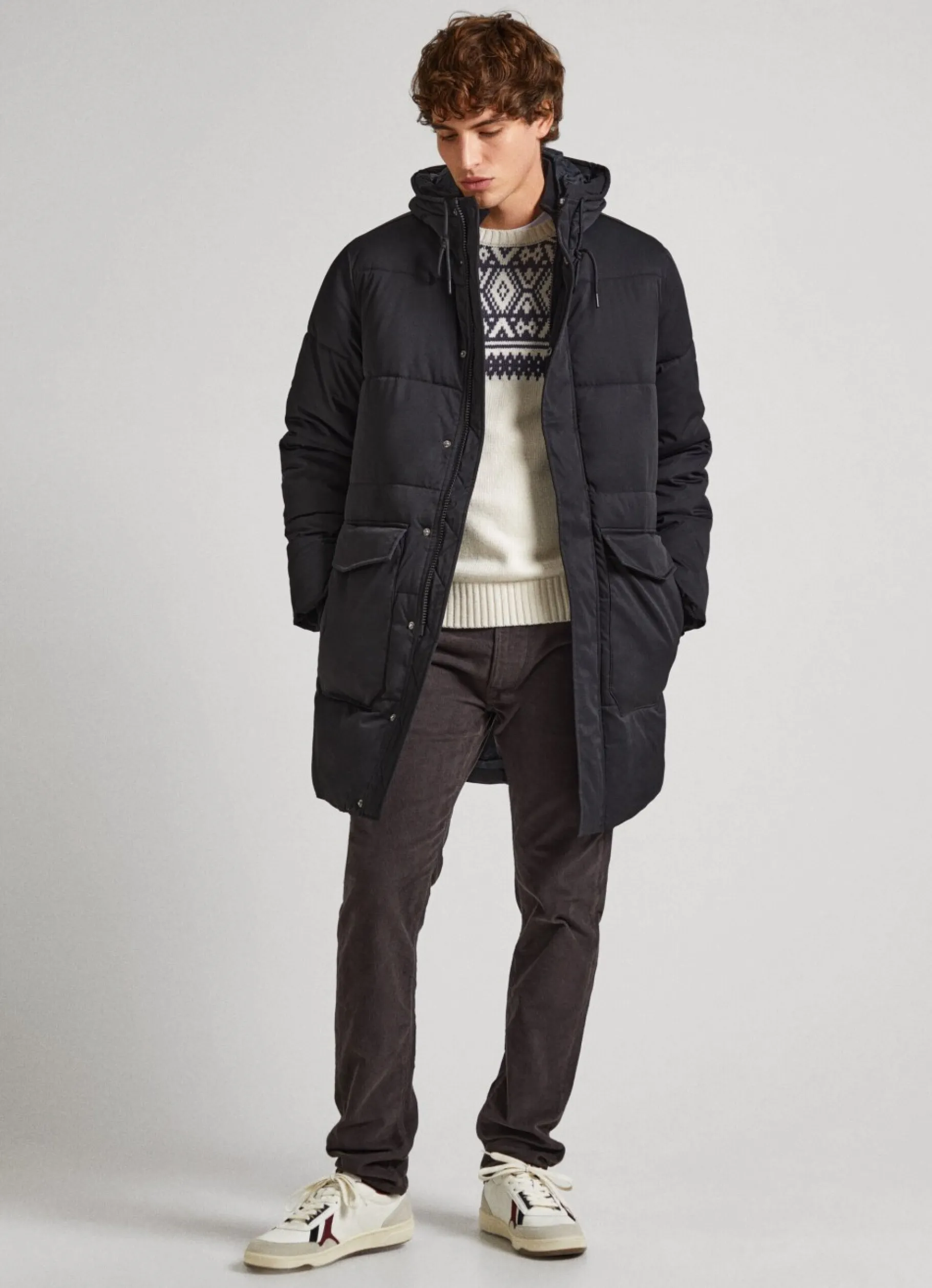 Men Pepe Jeans Padded Parka With Hood