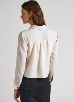 Women Pepe Jeans Patch Effect Shirt