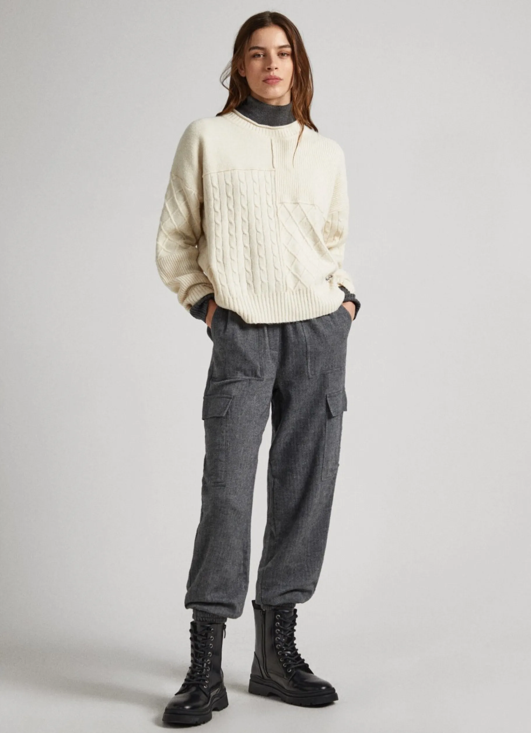 Women Pepe Jeans Patchwork Knit