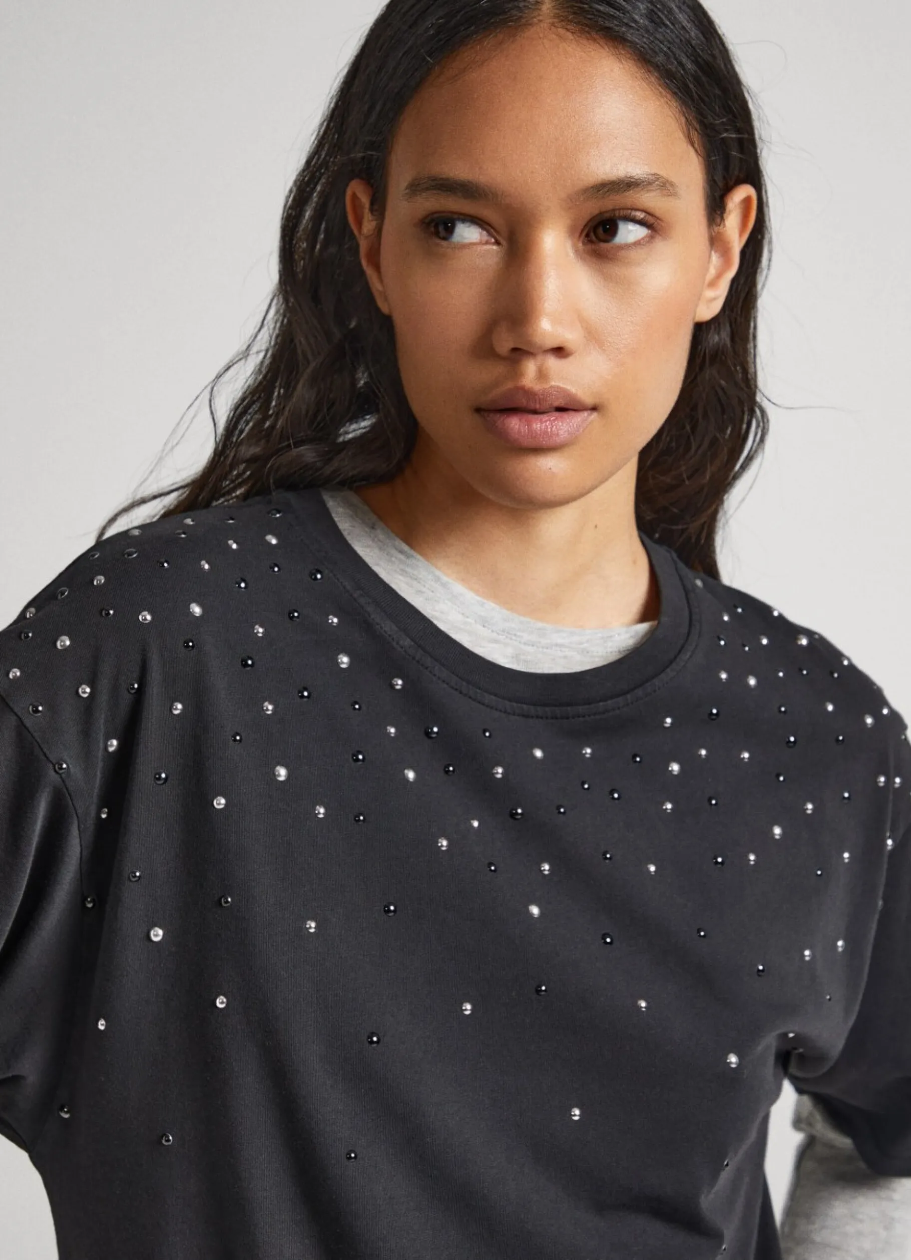 Women Pepe Jeans Pearl Detail T-Shirt