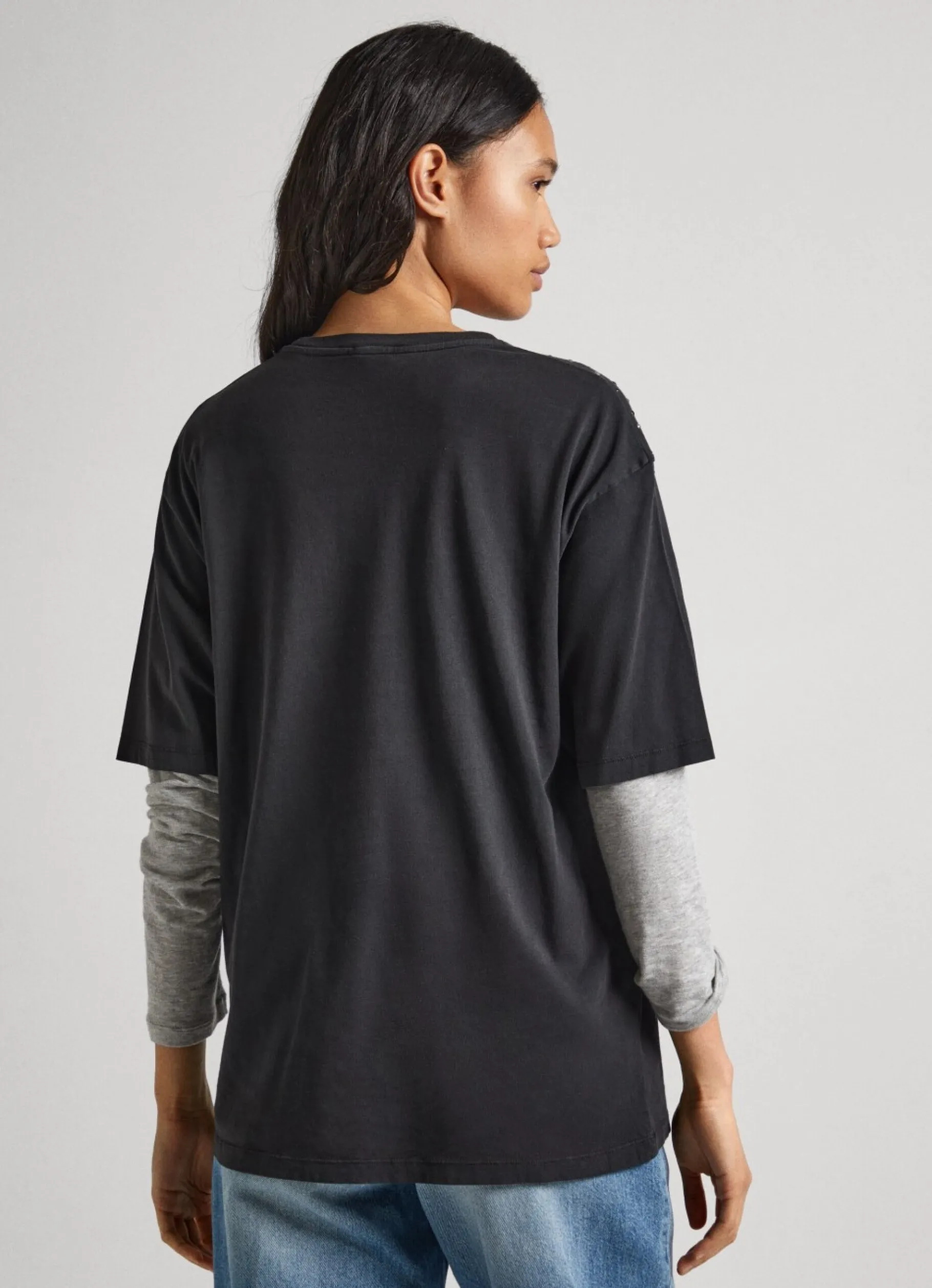 Women Pepe Jeans Pearl Detail T-Shirt