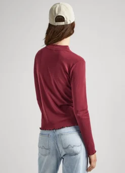 Women Pepe Jeans Perkins Collar Long Sleeve T-Shirt