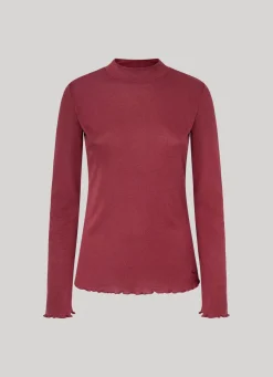 Women Pepe Jeans Perkins Collar Long Sleeve T-Shirt