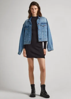 Women Pepe Jeans Perkins Neck Tencel Dress