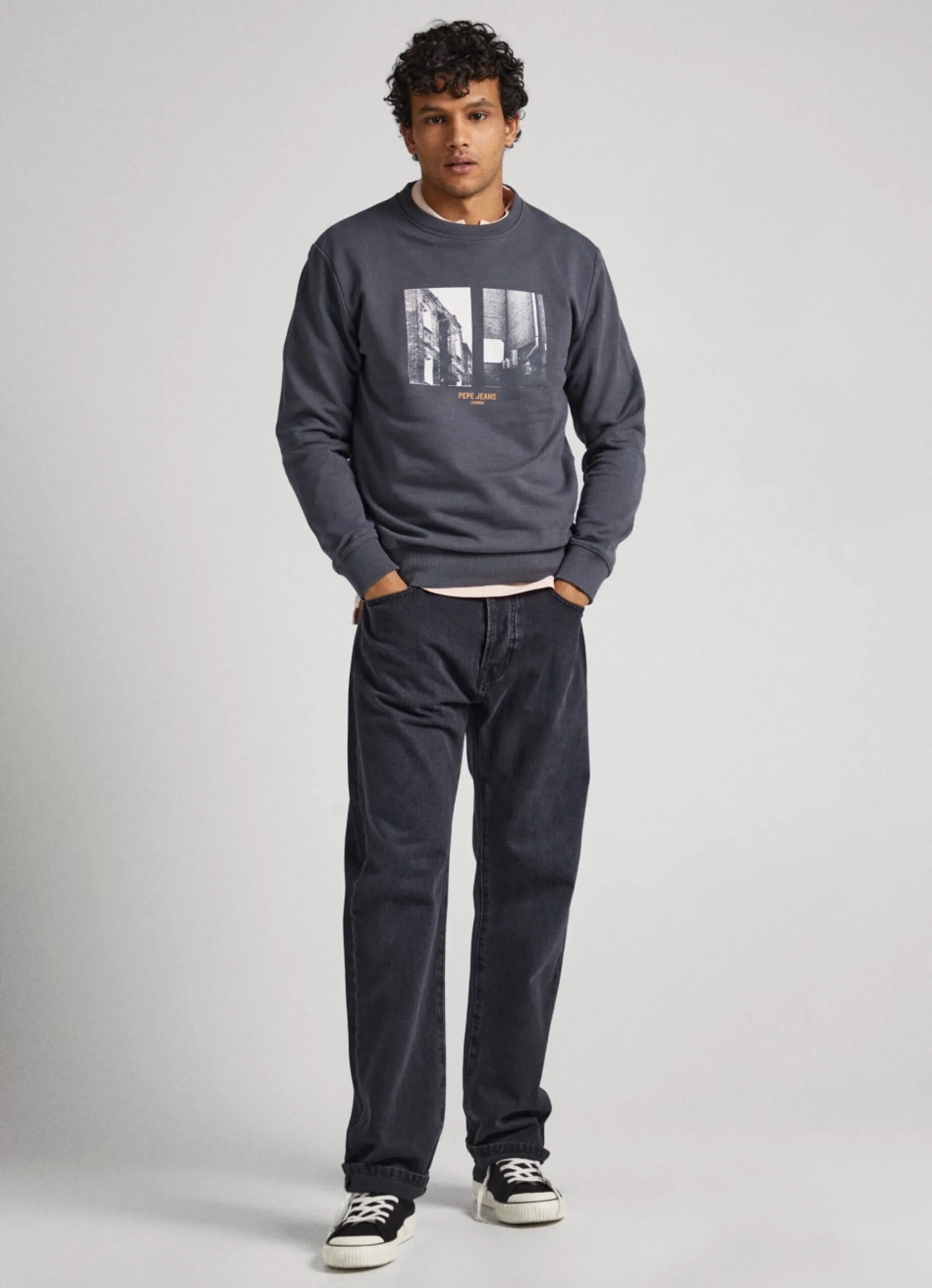 Men Pepe Jeans Photo Print Sweatshirt