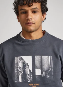 Men Pepe Jeans Photo Print Sweatshirt