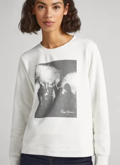 Women Pepe Jeans Photo Print Sweatshirt