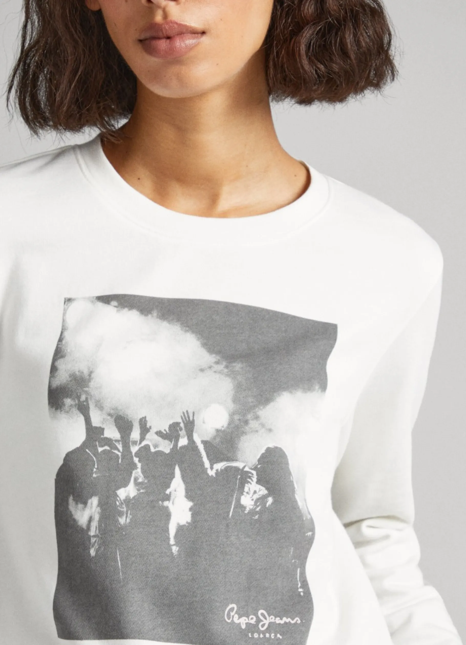 Women Pepe Jeans Photo Print Sweatshirt