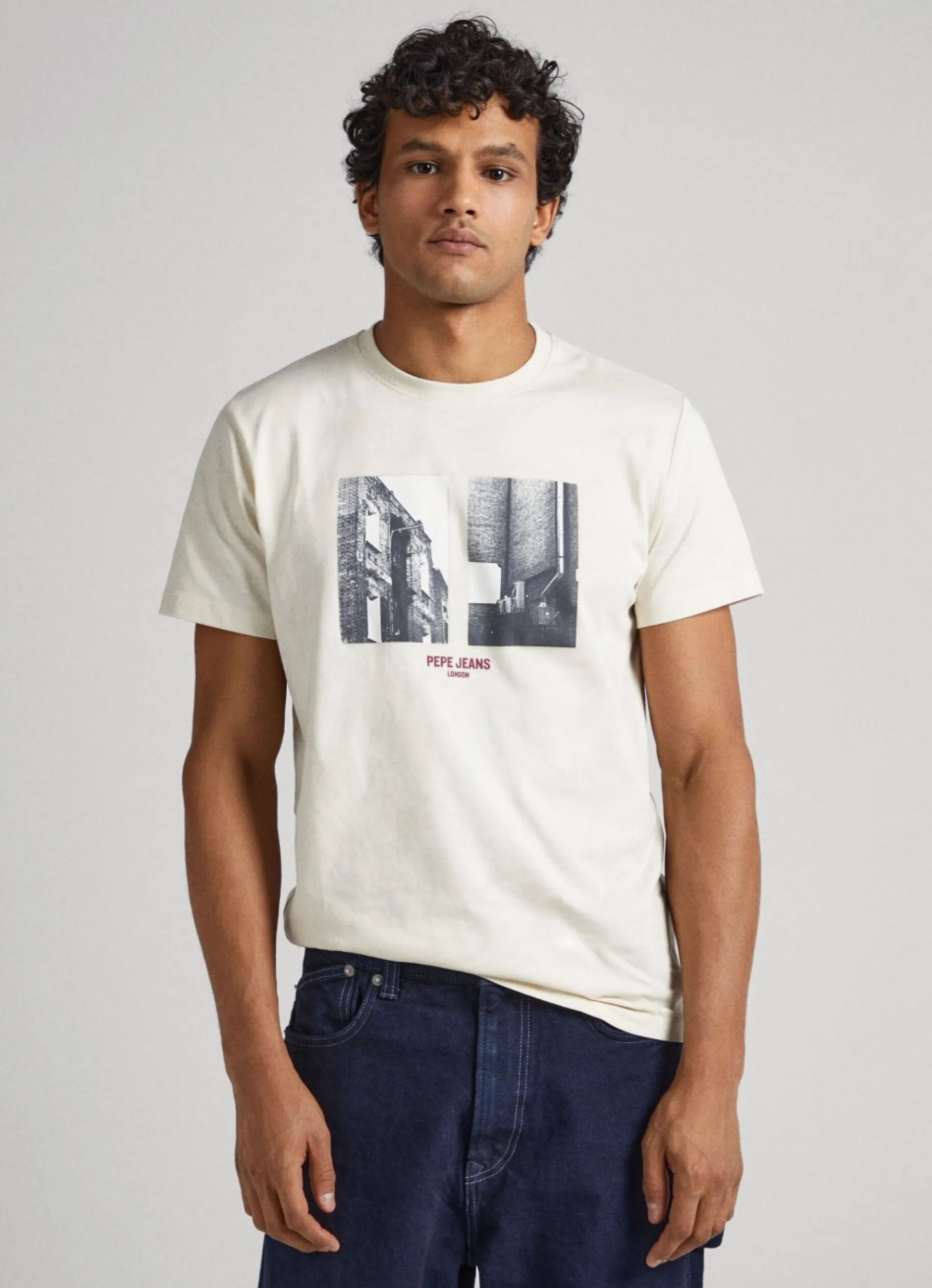 Men Pepe Jeans Photo Print T-Shirt