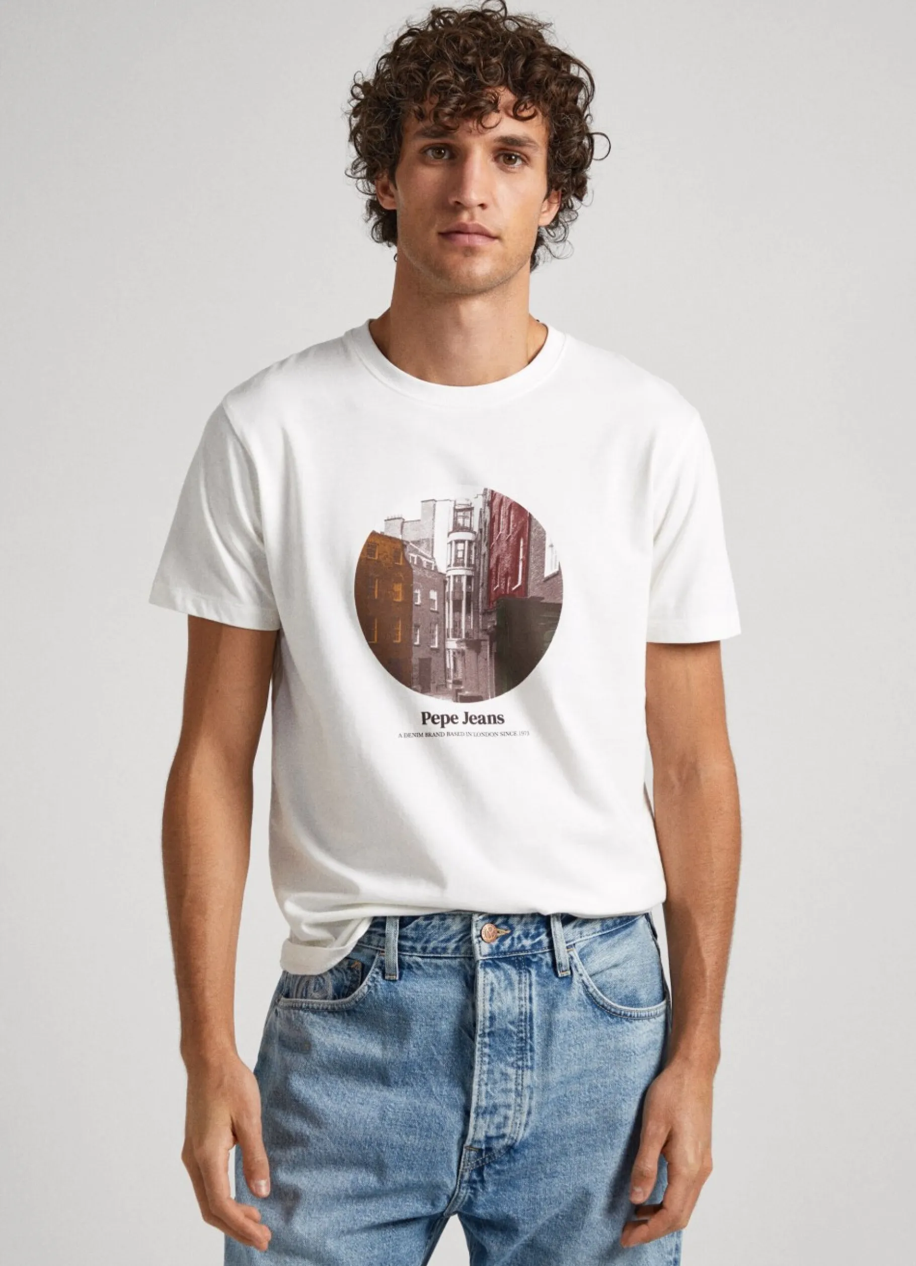 Men Pepe Jeans Photo Print T-Shirt