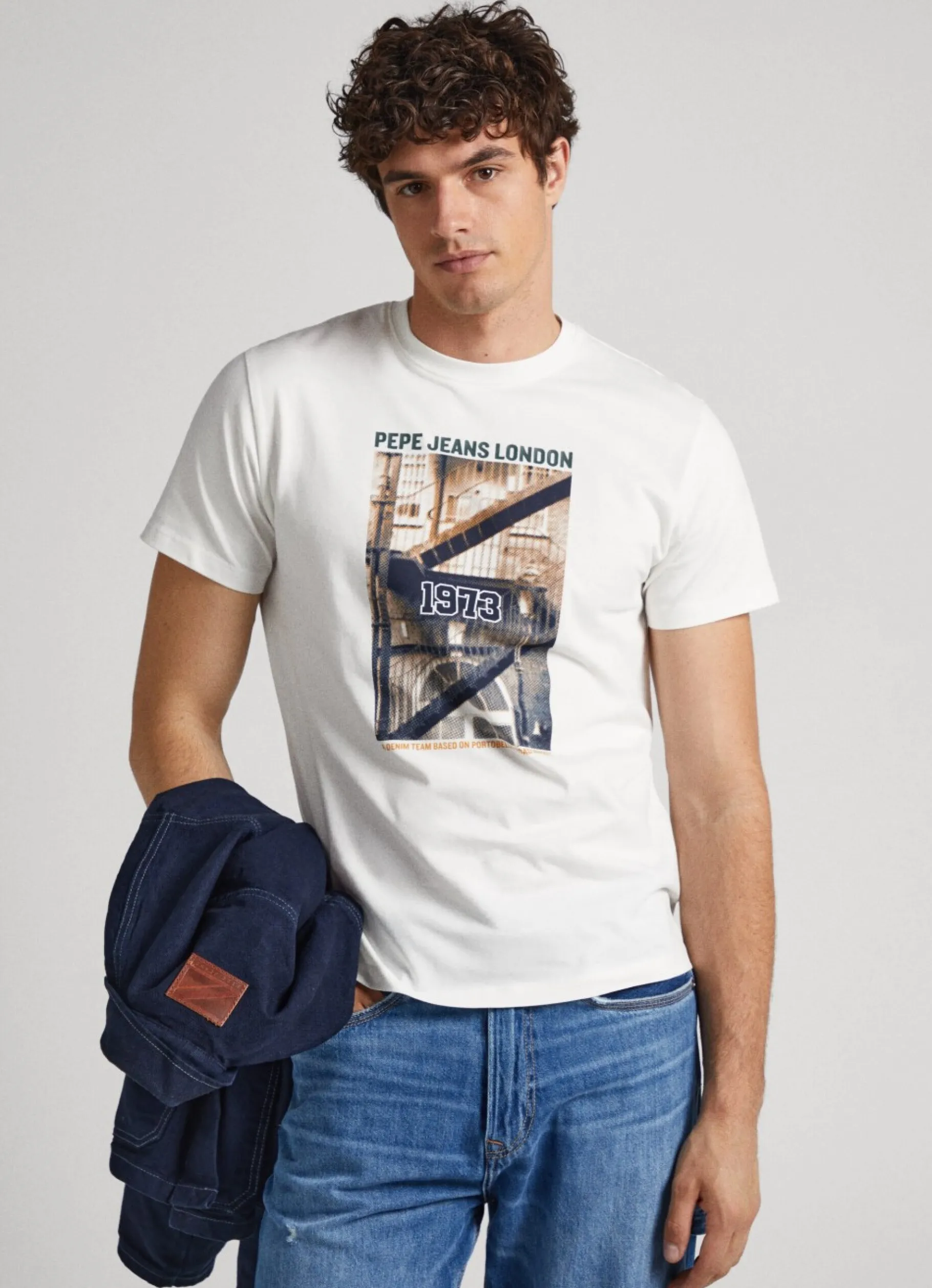 Men Pepe Jeans Photo Print T-Shirt