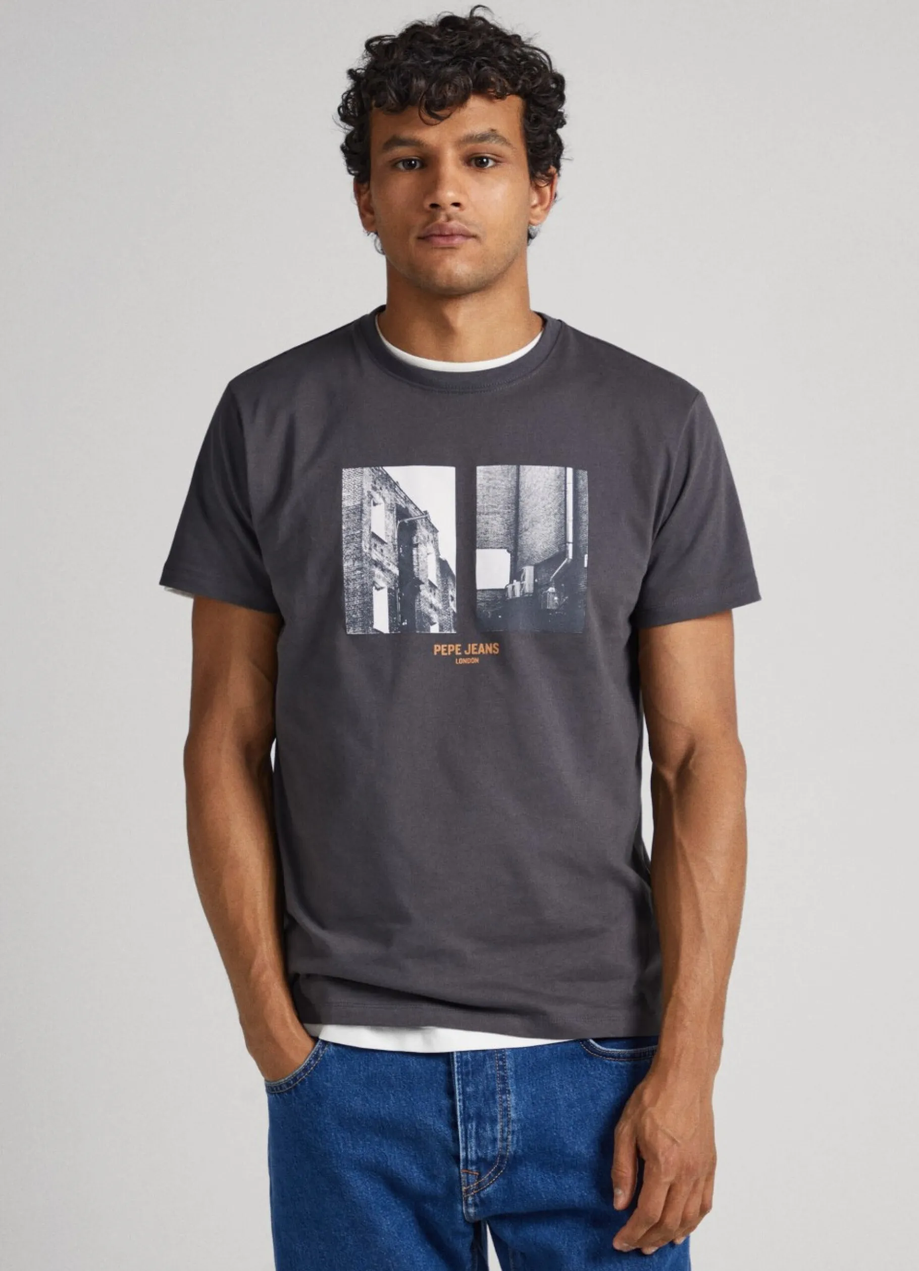Men Pepe Jeans Photo Print T-Shirt