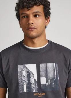 Men Pepe Jeans Photo Print T-Shirt