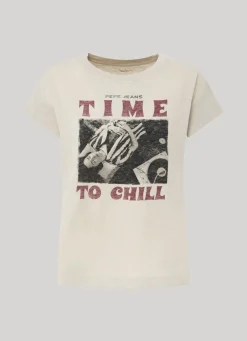 Women Pepe Jeans Photo Print T-Shirt