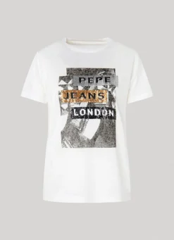Women Pepe Jeans Photo Print T-Shirt