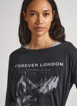 Women Pepe Jeans Photo Print T-Shirt