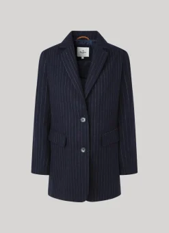 Women Pepe Jeans Pinstripe Blazer