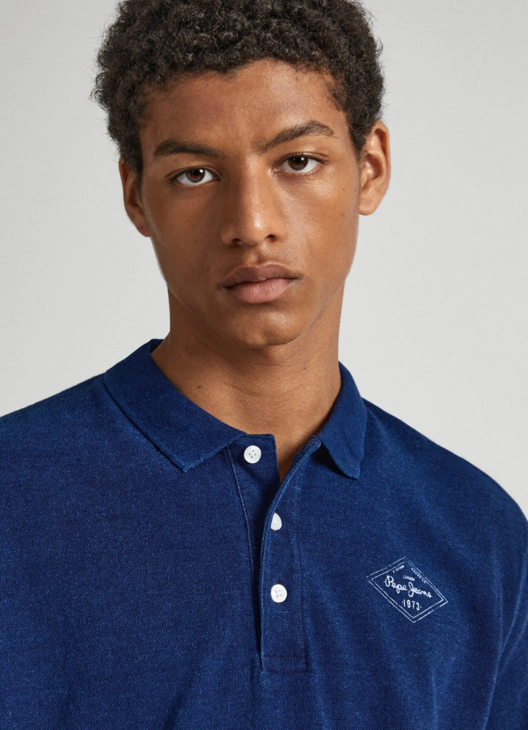Men Pepe Jeans Pique Polo Shirt W/ Printed Logo