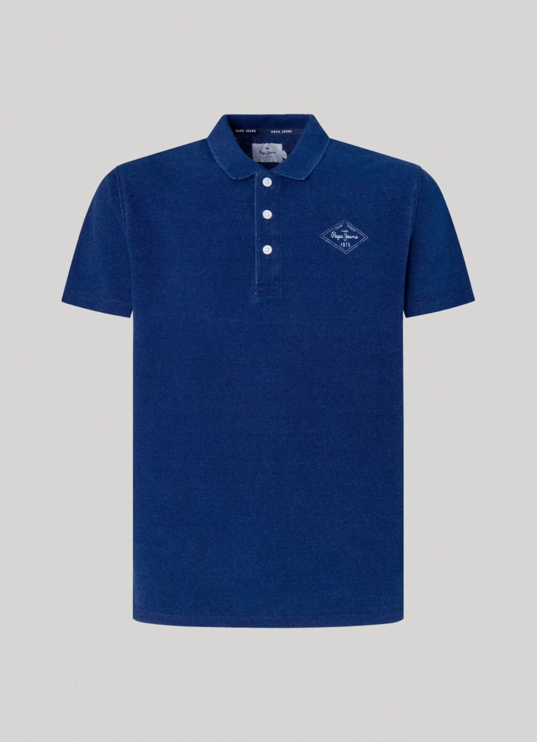 Men Pepe Jeans Pique Polo Shirt W/ Printed Logo