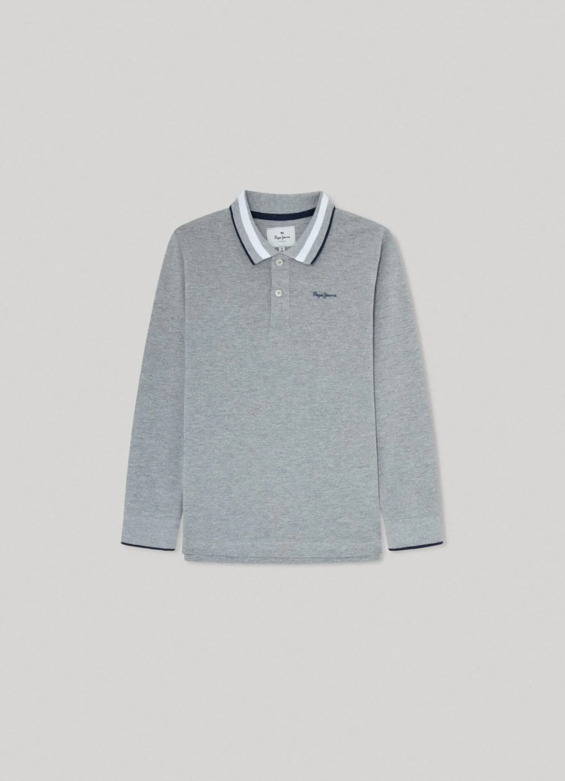 Boy Pepe Jeans Pique Polo Shirt W/Embroidered Logo