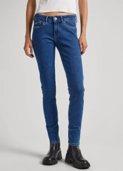Women Pepe Jeans Pixie Skinny Fit Mid-Rise Jeans