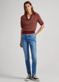 Women Pepe Jeans Pixie Skinny Fit Mid-Rise Jeans
