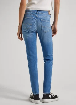 Women Pepe Jeans Pixie Skinny Fit Mid-Rise Jeans