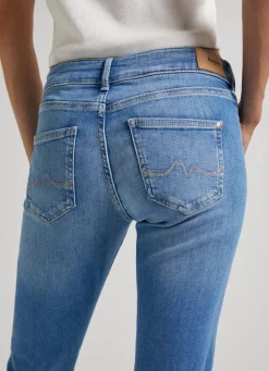 Women Pepe Jeans Pixie Skinny Fit Mid-Rise Jeans