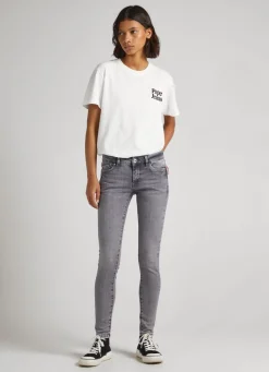 Women Pepe Jeans Pixie Skinny Fit Mid-Rise Jeans