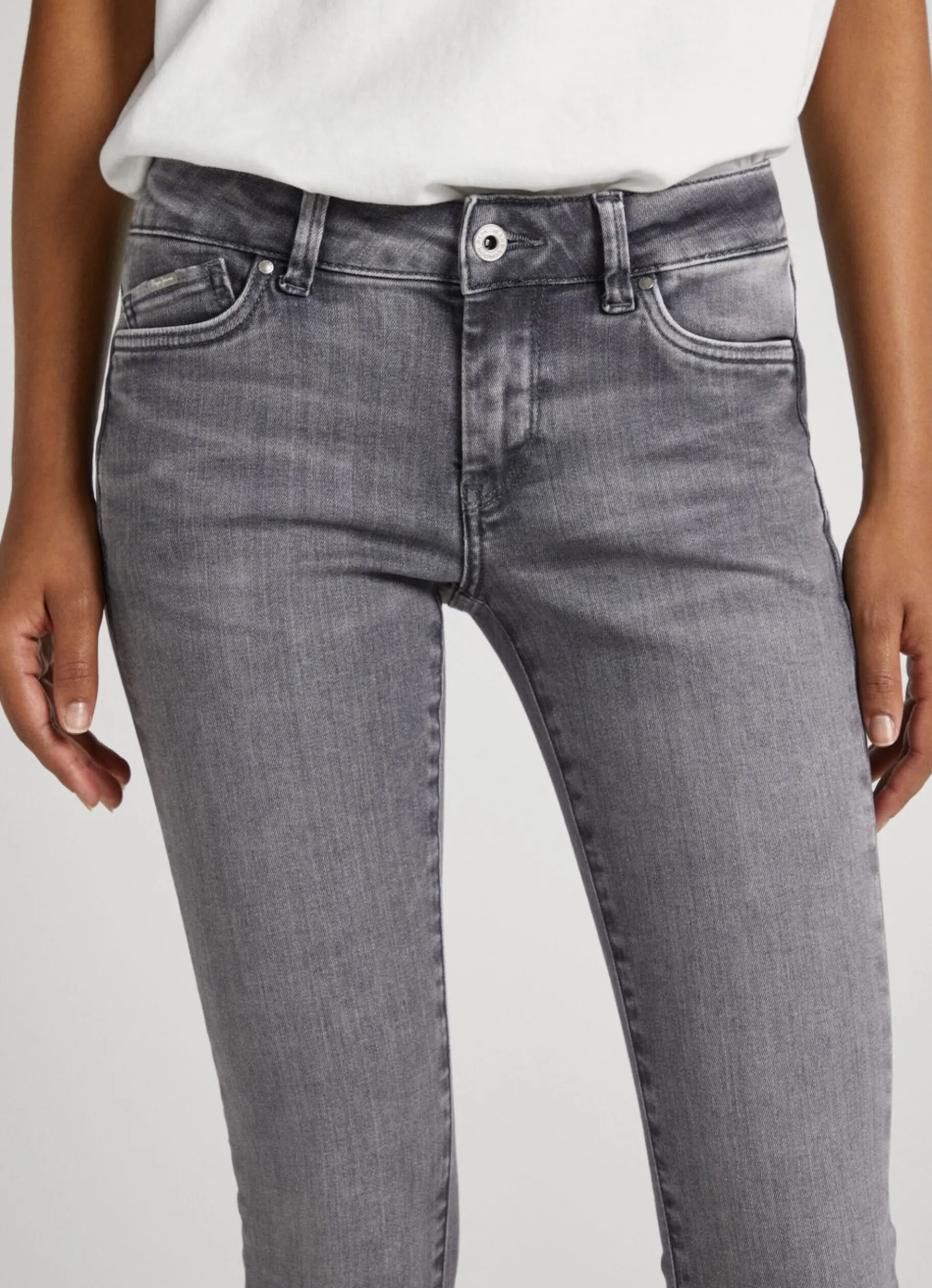 Women Pepe Jeans Pixie Skinny Fit Mid-Rise Jeans
