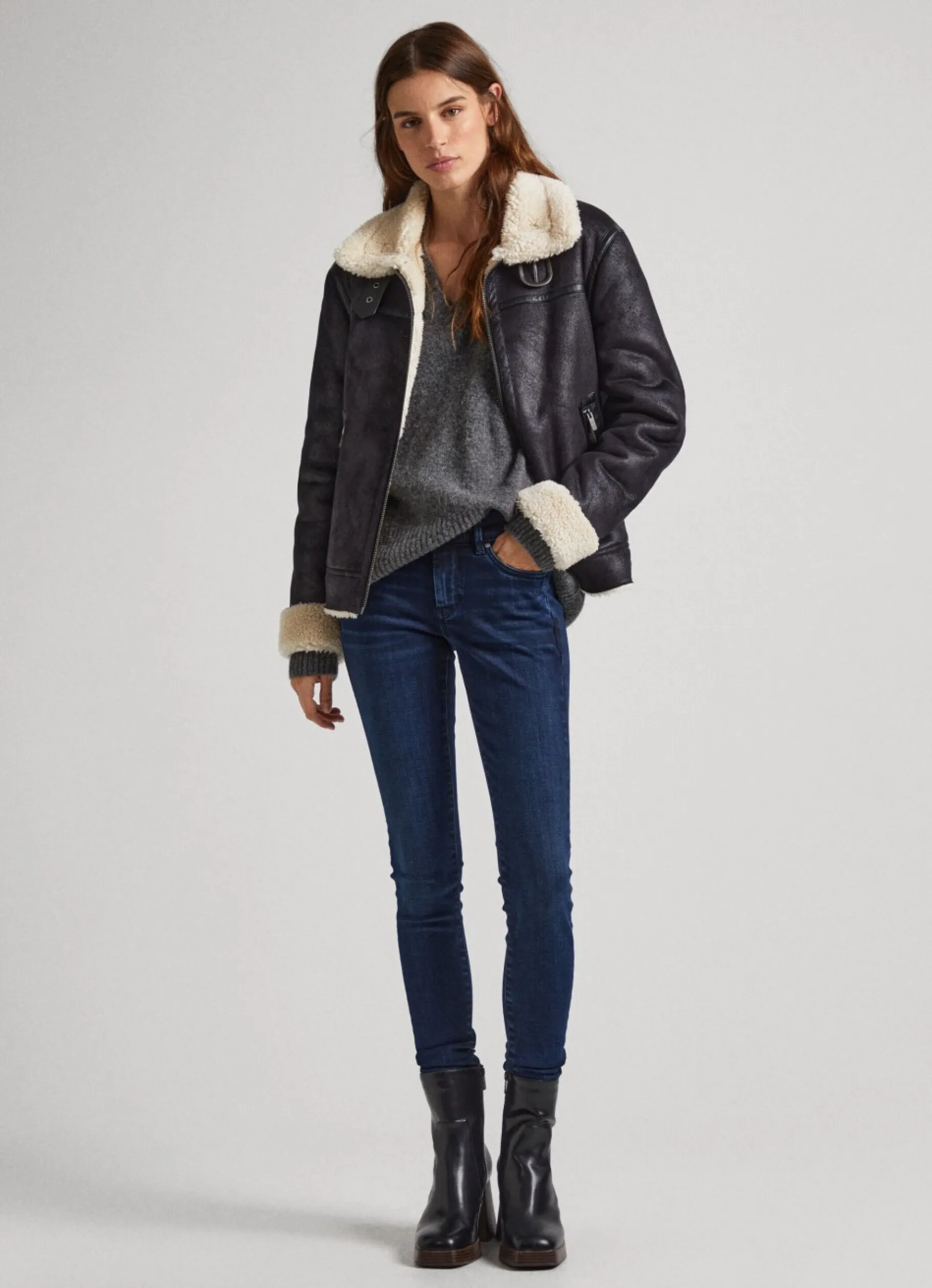 Women Pepe Jeans Pixie Skinny Fit Mid-Rise Jeans