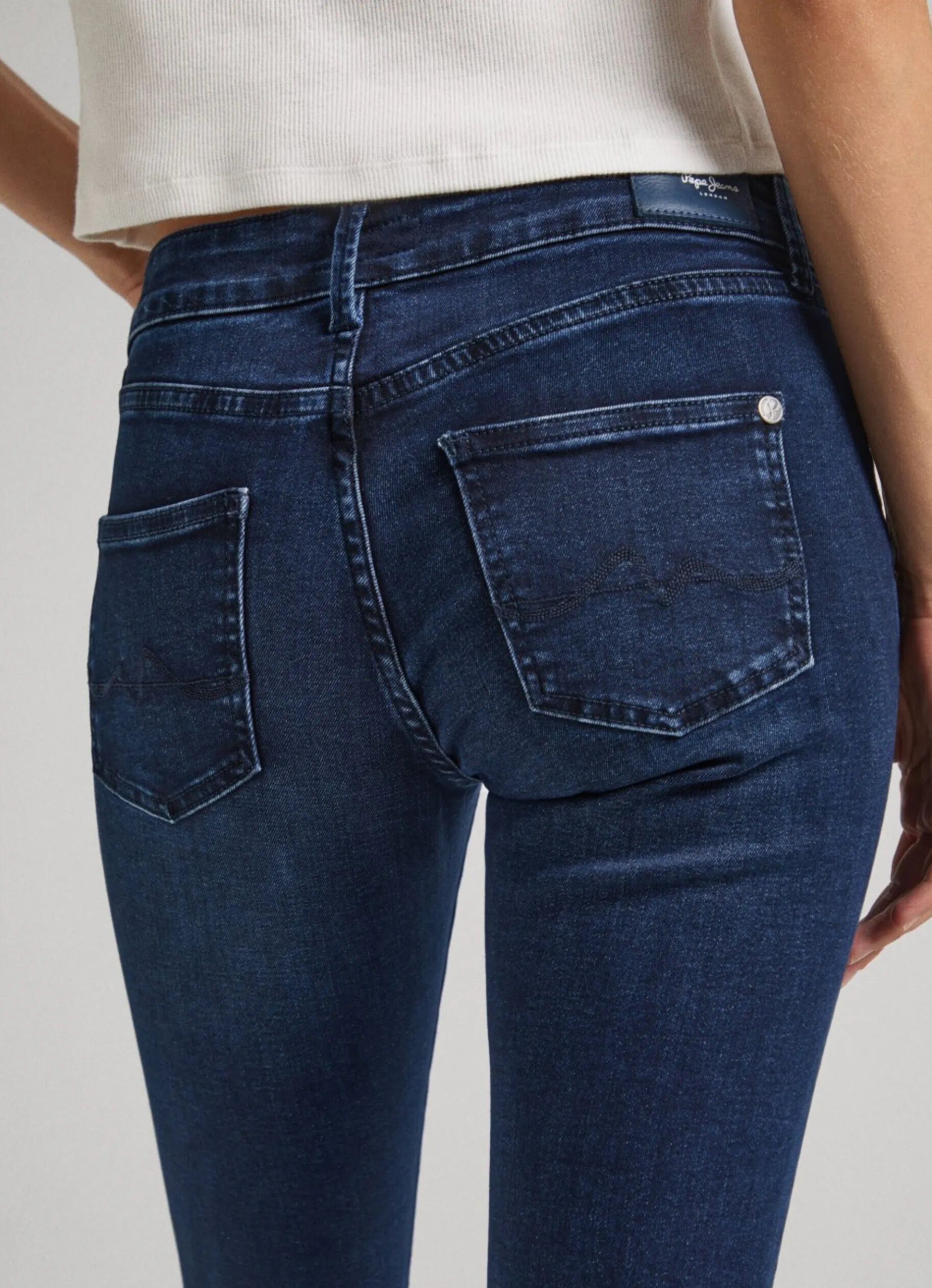 Women Pepe Jeans Pixie Skinny Fit Mid-Rise Jeans