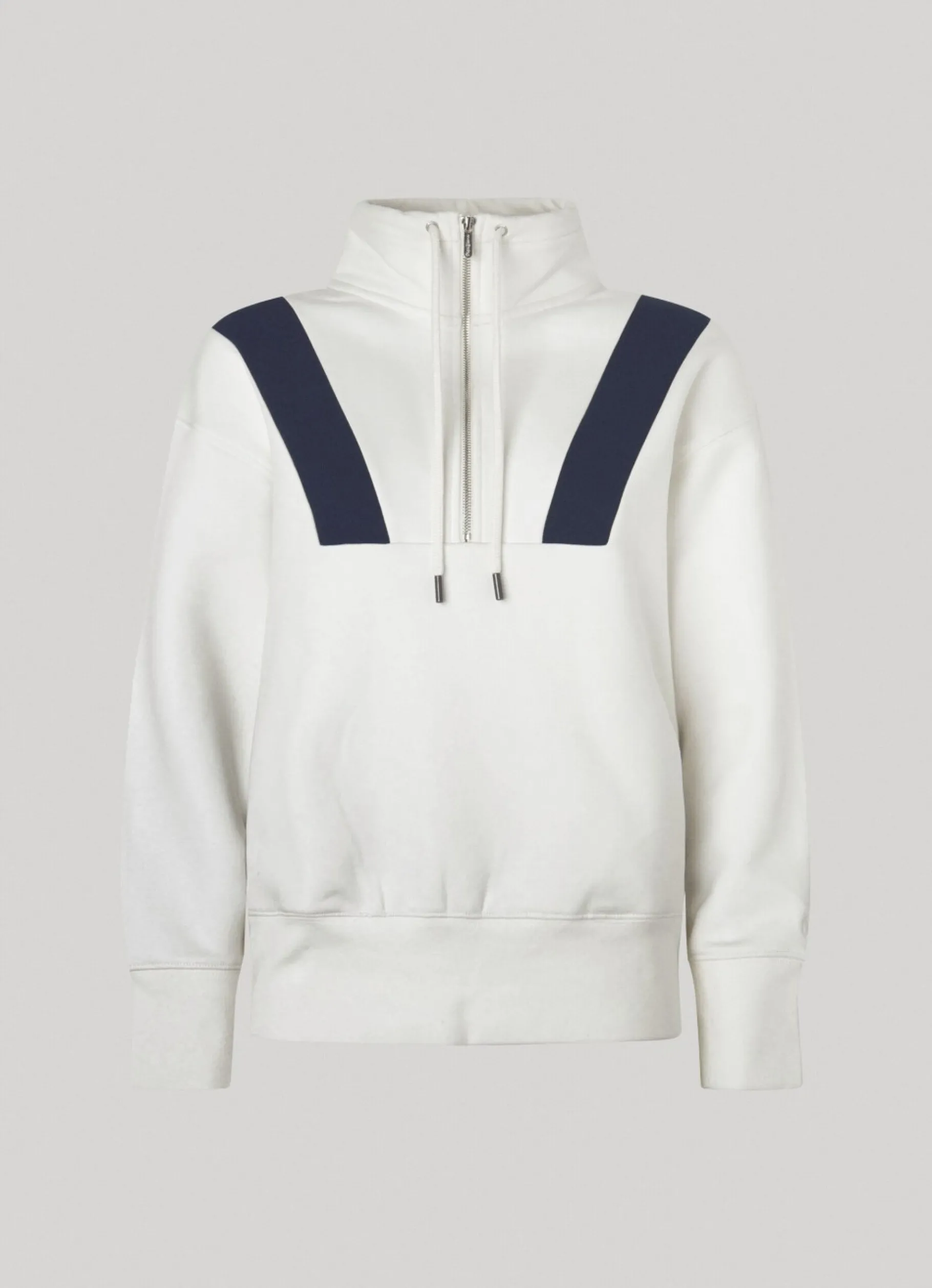 Women Pepe Jeans Polo Sweatshirt W/ Half Zip