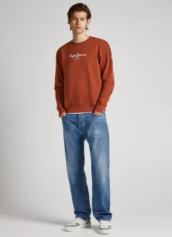 Men Pepe Jeans Printed Logo Cotton Sweatshirt