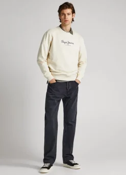 Men Pepe Jeans Printed Logo Cotton Sweatshirt