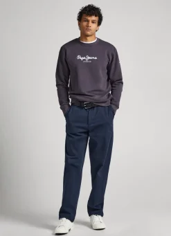 Men Pepe Jeans Printed Logo Cotton Sweatshirt