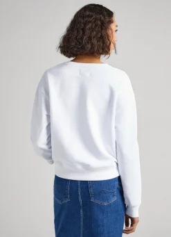 Women Pepe Jeans Printed Logo Cotton Sweatshirt