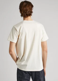 Men Pepe Jeans Printed Logo Cotton T-Shirt